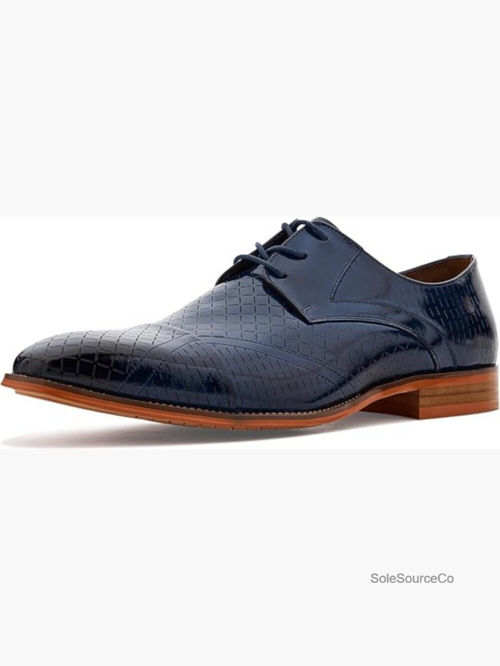 Premium Leather Cap Toe Oxford Shoes Memory Foam Lace-Up Formal Dress